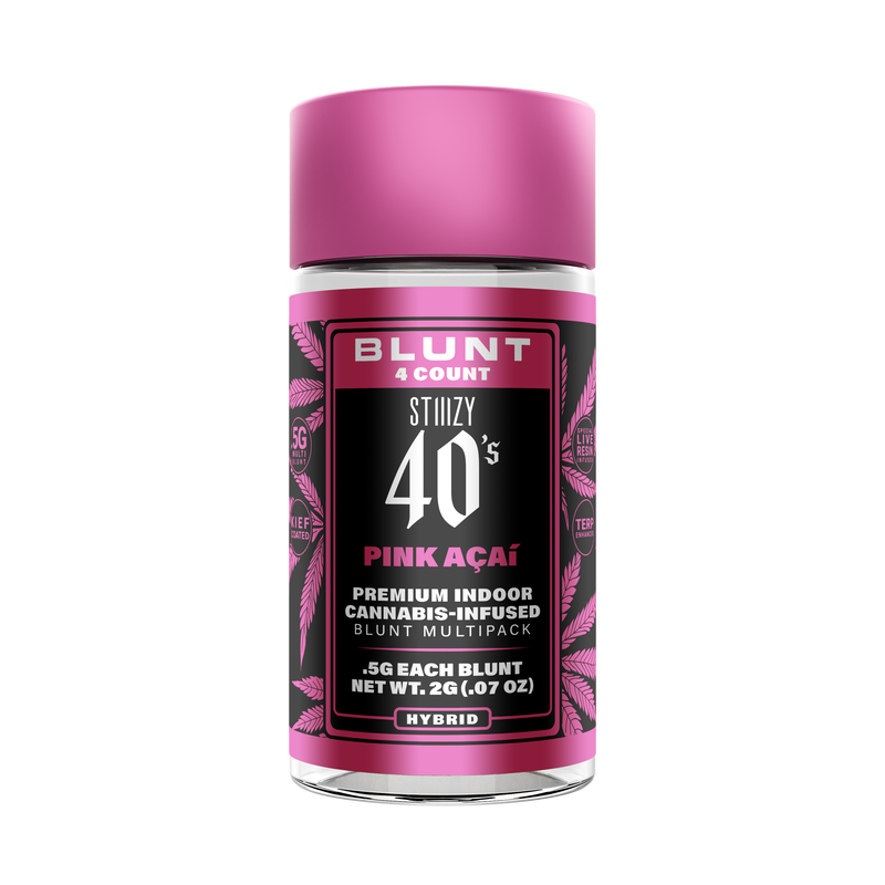 Stiiizy Live Resin Pink Acai Infused Blunt Multi-Pack Infused Pre-Roll, 2g, 4pk