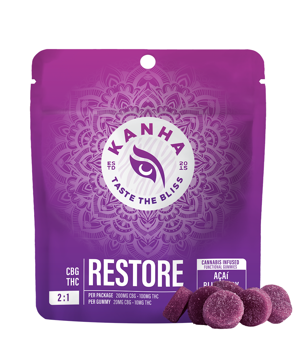 Nano- Acai Blueberry Restore 2:1 CBG:THC Kanha