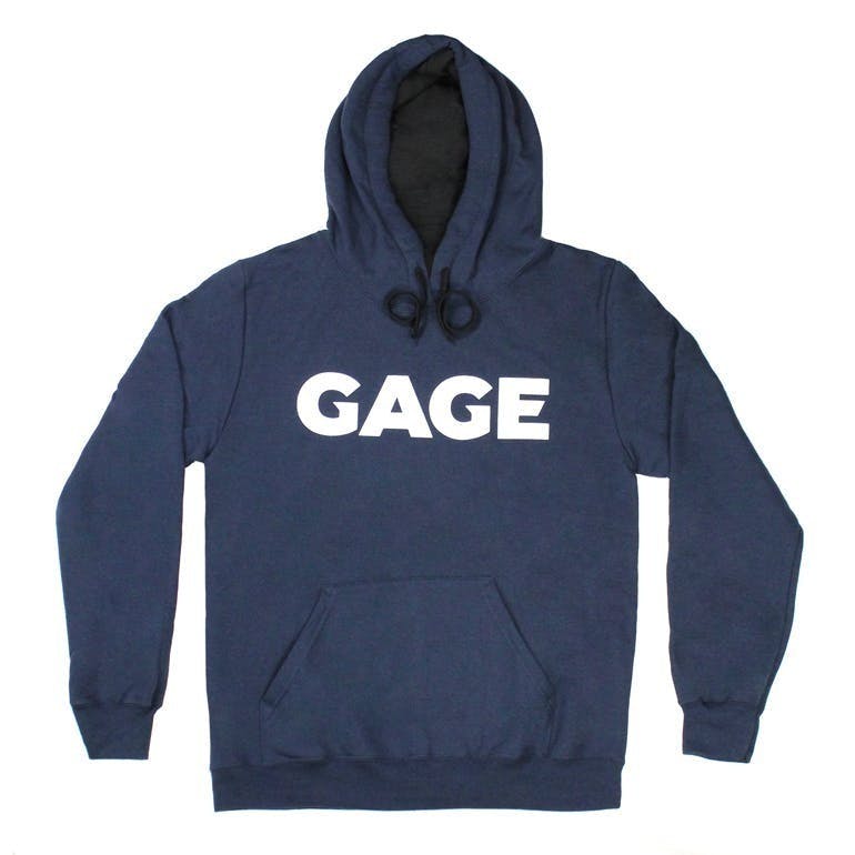 Navy Fleece Pullover Hoodie Gage