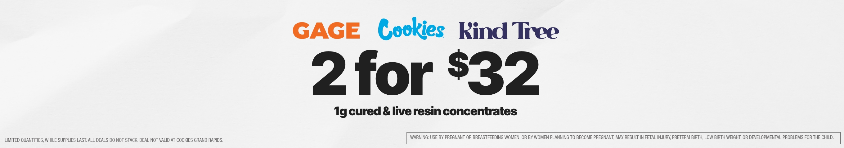 Cannabis Promo, Cannabis Sales, Cannabis Discounts, Cannabis on Sale, GAGE, COOKIES & KIND TREE 1G CURED & LIVE RESIN - 2 FOR $32