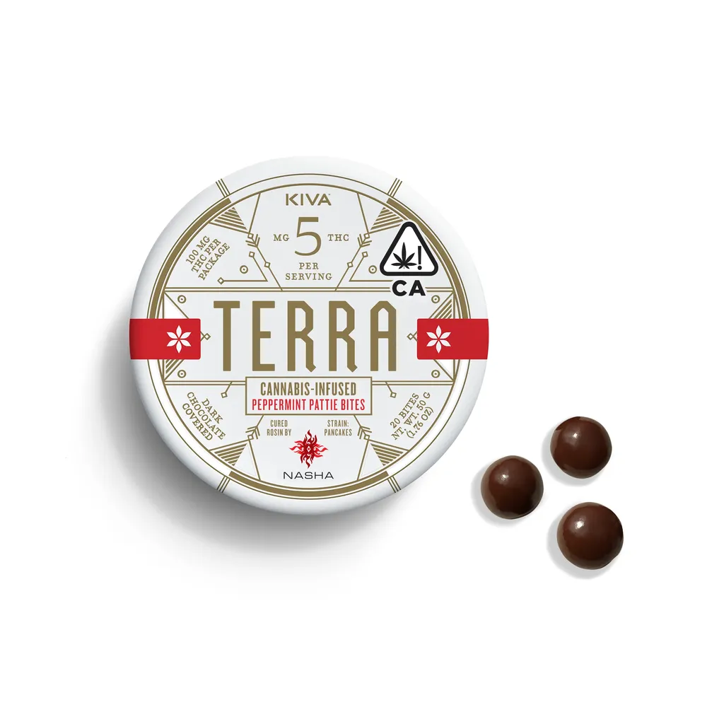 Cannabis Promo, Cannabis Sales, Cannabis Discounts, Cannabis on Sale, 50% Off Terra Peppermint Patty Bites 100mg 1