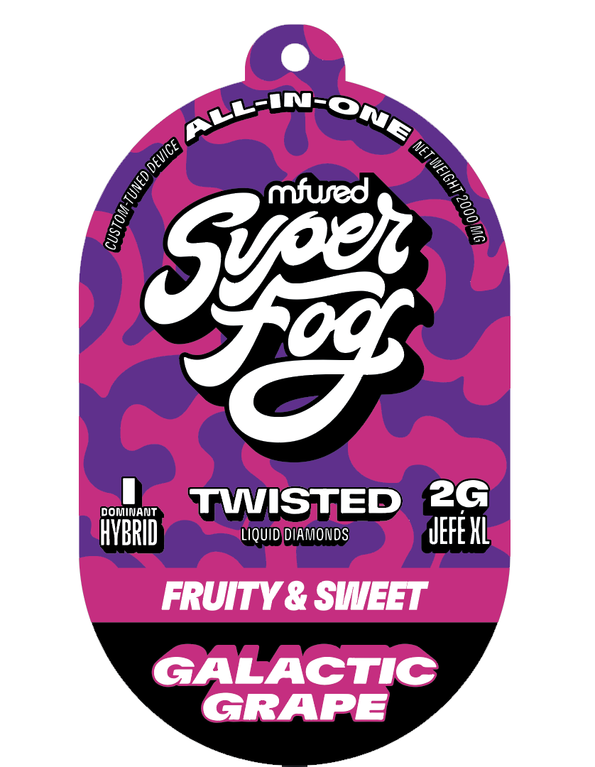 SuperFog Twisted Galactic Grape Live Resin All-In-One Vape, 2g