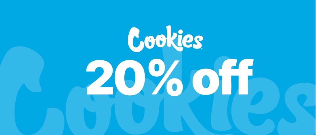 Cannabis Promo, Cannabis Sales, Cannabis Discounts, Cannabis on Sale, 20% Off Cookies