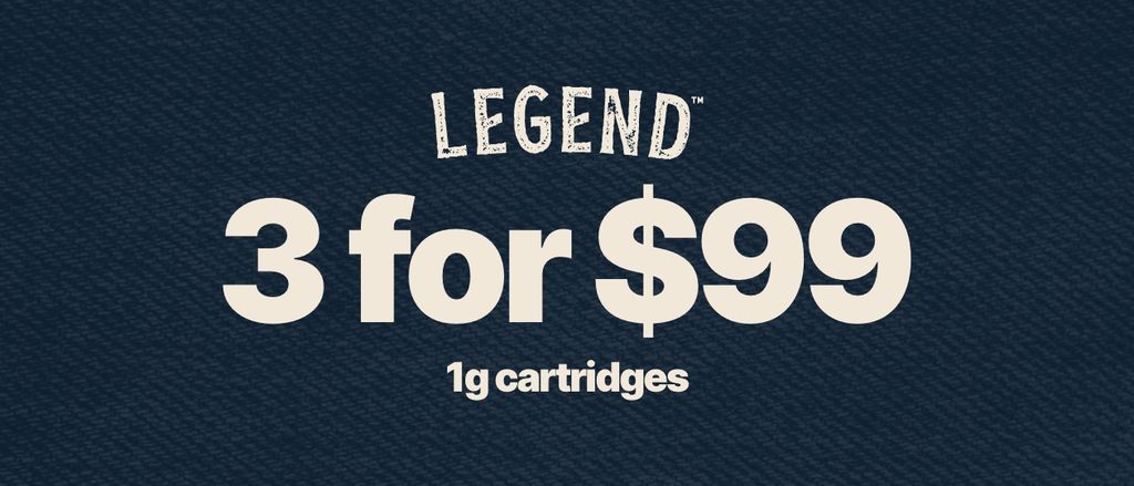 Cannabis Promo, Cannabis Sales, Cannabis Discounts, Cannabis on Sale, 3 Legend 1g Carts for $99