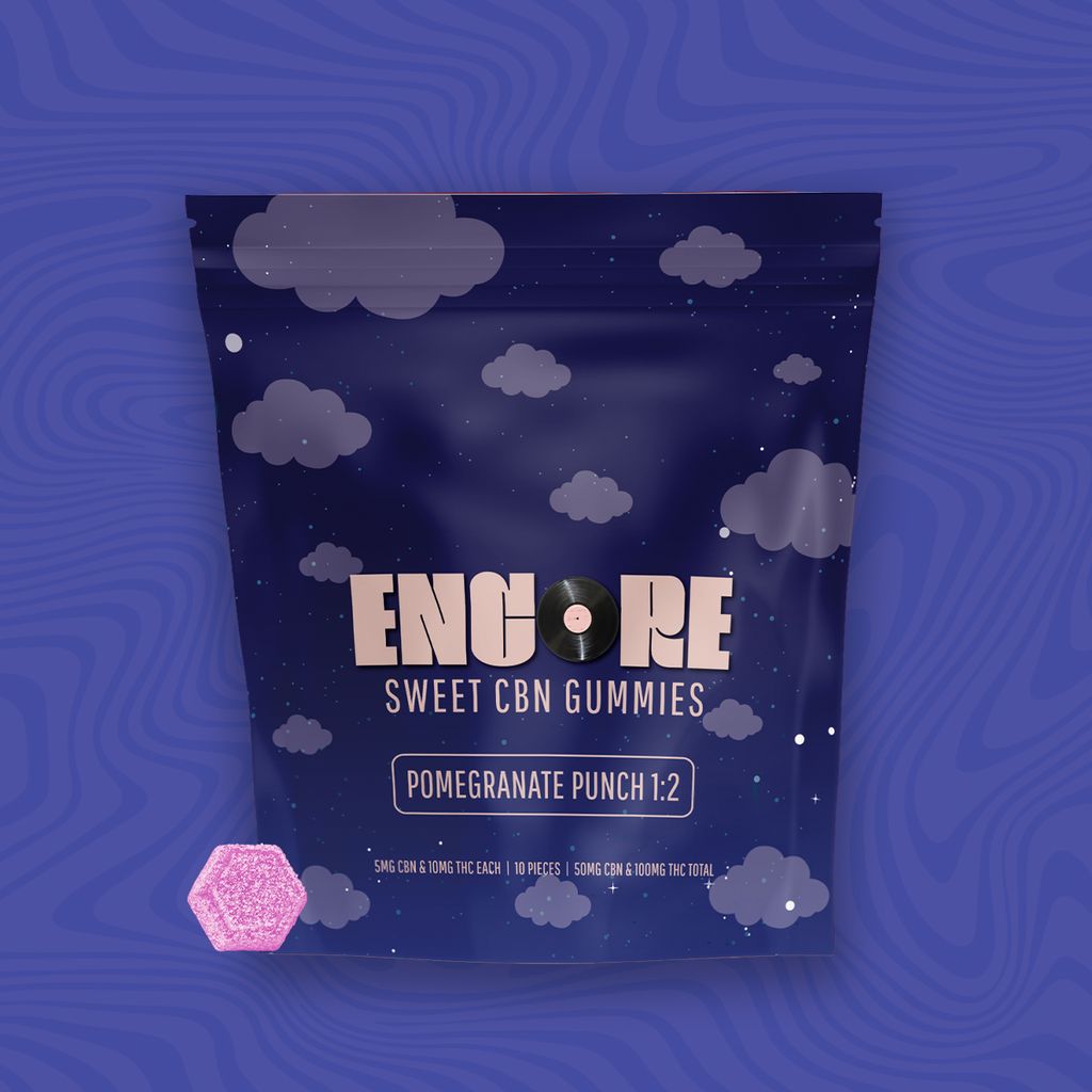 Pomegranate Punch 1:2 CBN:THC Soft Chews Encore 