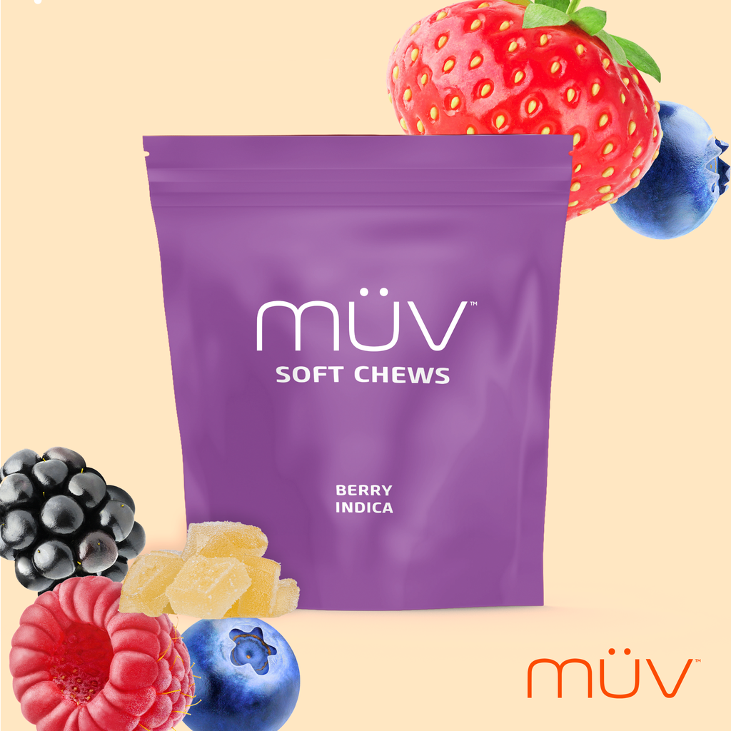 MÜV Berry Soft Chews Soft Chews Edible, 100mg, 10-Pack