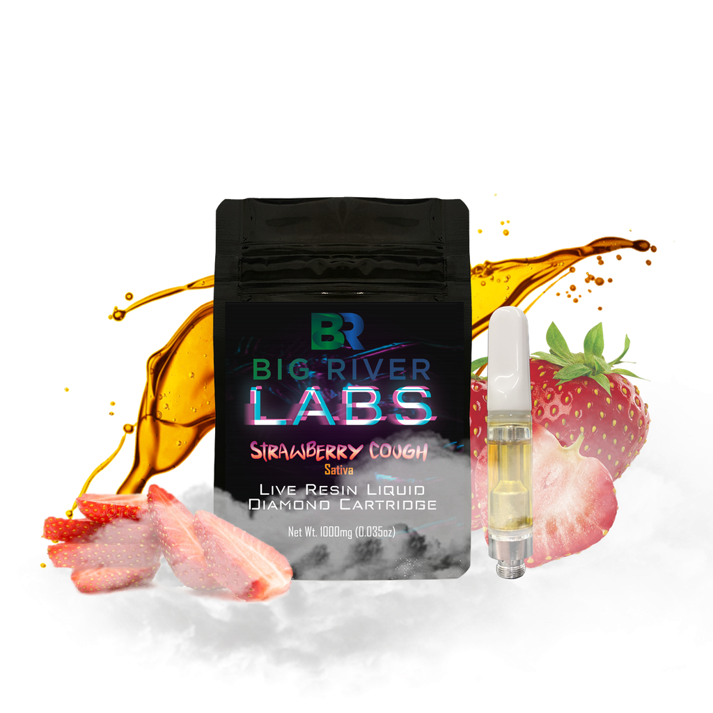 Big River Vape Cart | Strawberry Cough | Liquid Diamond | Live Resin 1g Cart
