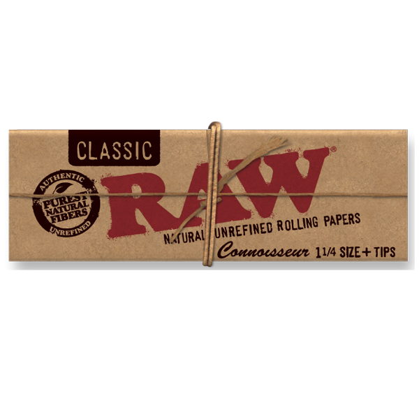 Raw Classic 1 1/4 Connoisseur Pack | 32 Leaves w/ Tips