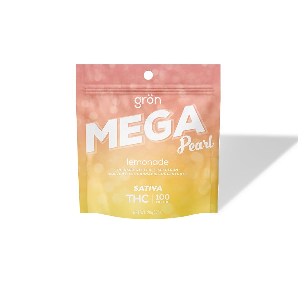 Gron Mega Pearl Lemonade Gummy Candy Edible, 100mg, 1pk