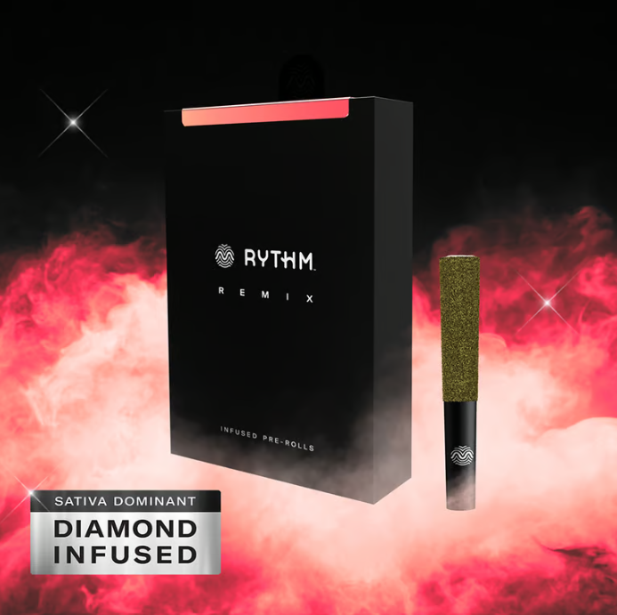 Rythm Remix Strawberry Sour Diesel Diamond Infused 2.5g 5pk Pre-Roll