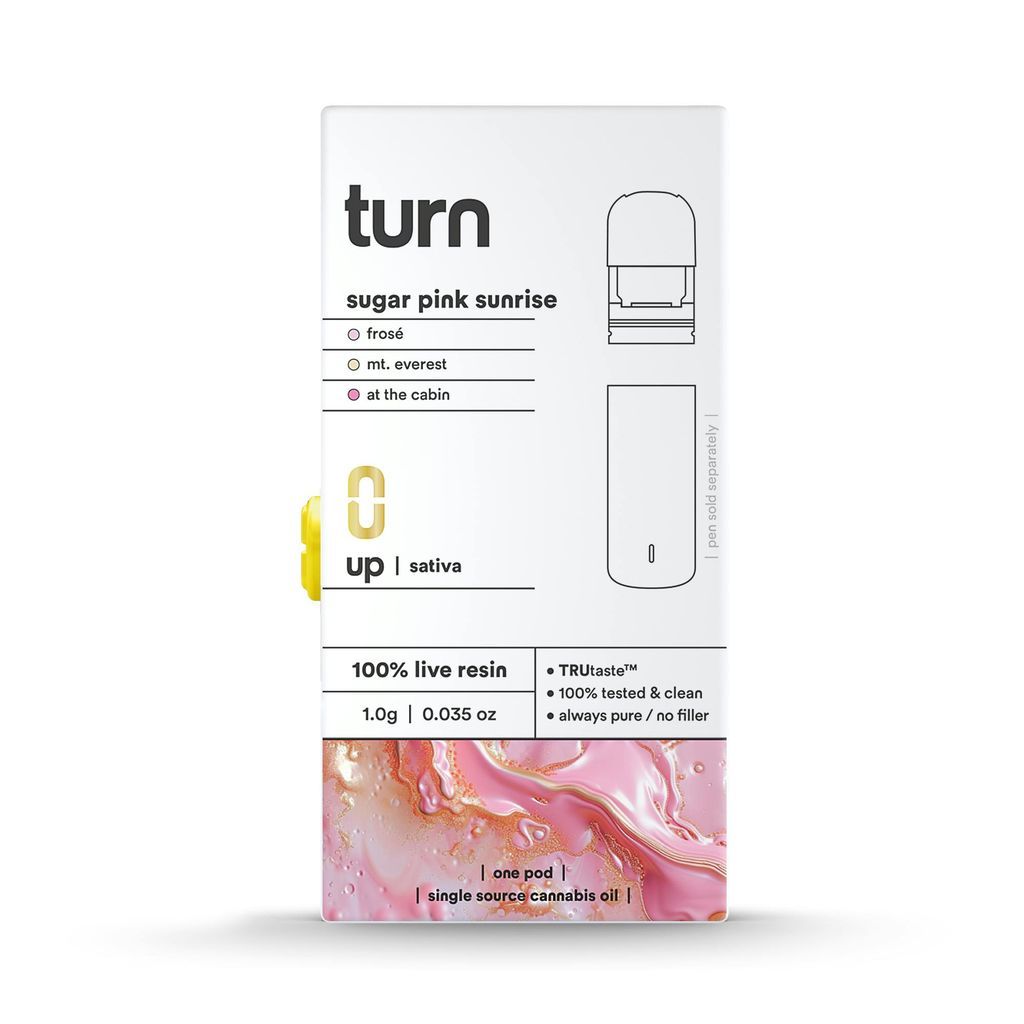 Turn Sugar Pink Sunrise Live Resin Pod Vape, 1g