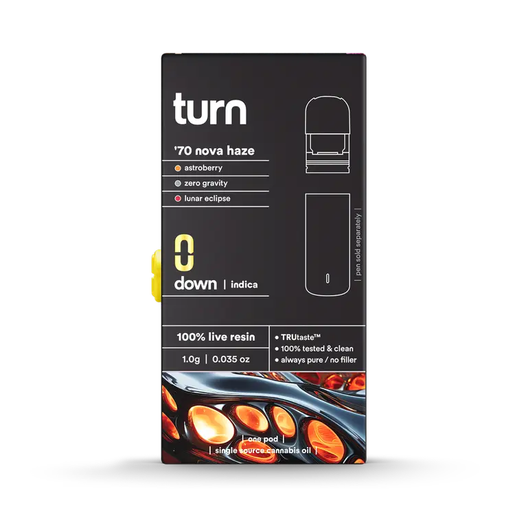 Turn 70's Nova Haze Live Resin 1g Pod