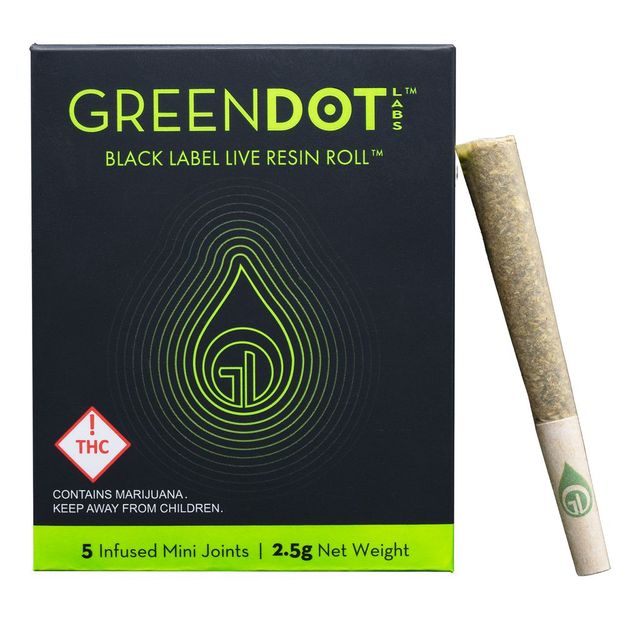 Cherry AK-47 + Black N Sour Infused Preroll 5-Pack Green Dot Labs