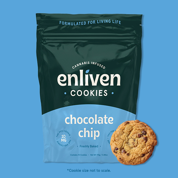 Enliven Chocolate Chip Cookies 100mg 10pk