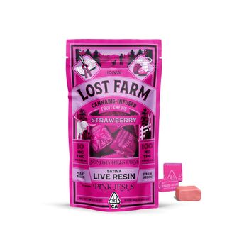 Strawberry x Pink Jesus Live Resin Chews Lost Farm