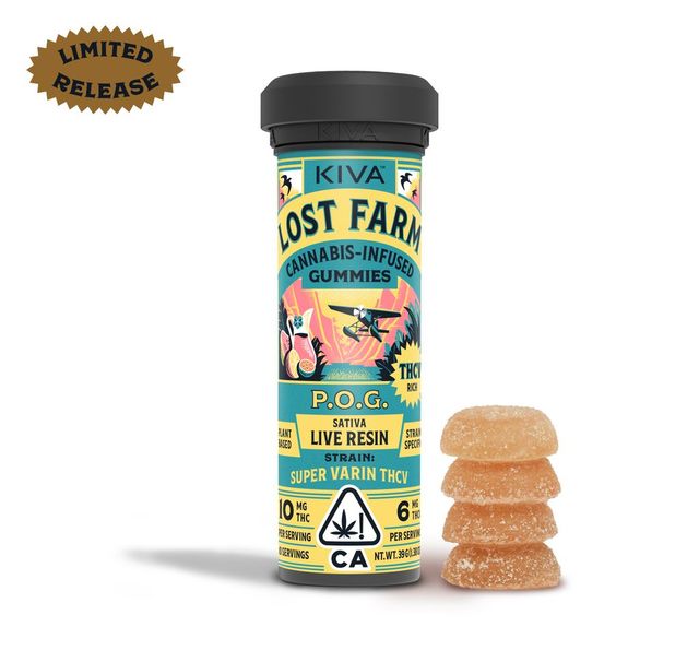 Super Varin x P.O.G THCv Live Resin Gummies Lost Farm
