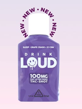 Buy Grape Crash (2:1 THC:CBN) 100mg 2oz Beverage online - Aroma