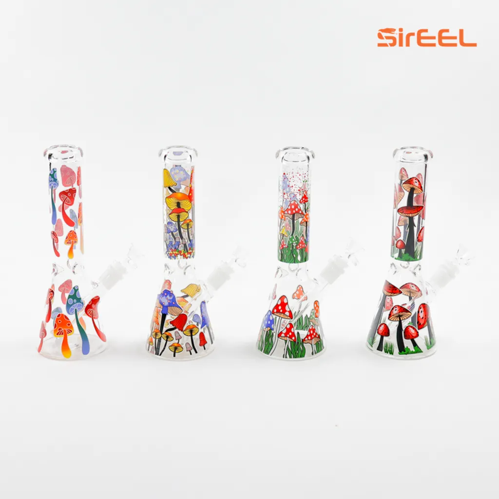 10" Funky Fungi Beaker Bong with Flower Bowl Sireel