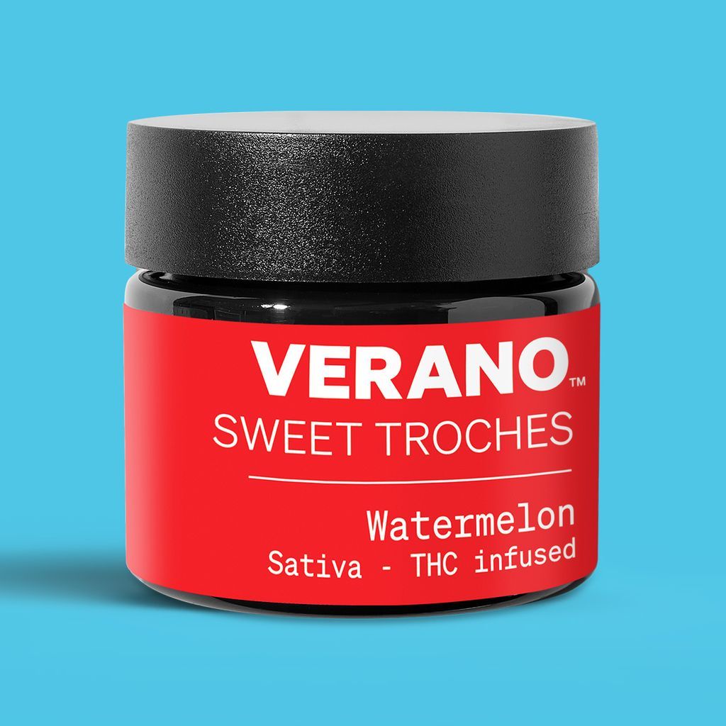 Verano Watermelon Troches Distillate Sweet Troches, 100mg, 10pk