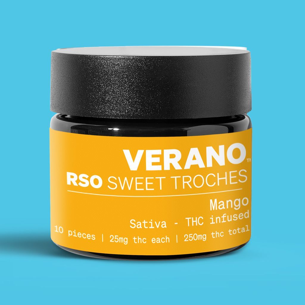 Verano Mango RSO Troches RSO Sweet Troches, 250mg, 10pk