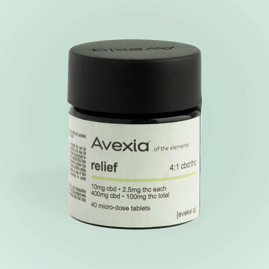 Avexia Relief 4:1 (CBD:THC) Tablets, 100mg, 40pk