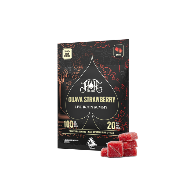 Guava Strawberry Live Rosin Gummies Heavy Hitters