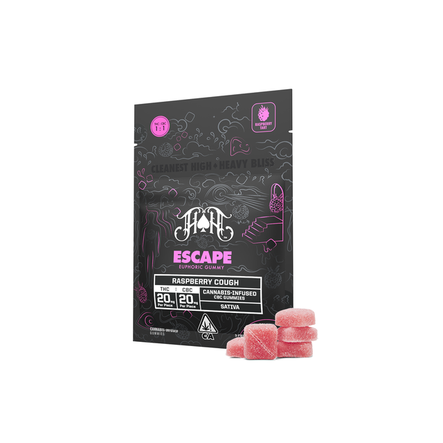 Raspberry Cough CBC Gummies Heavy Hitters
