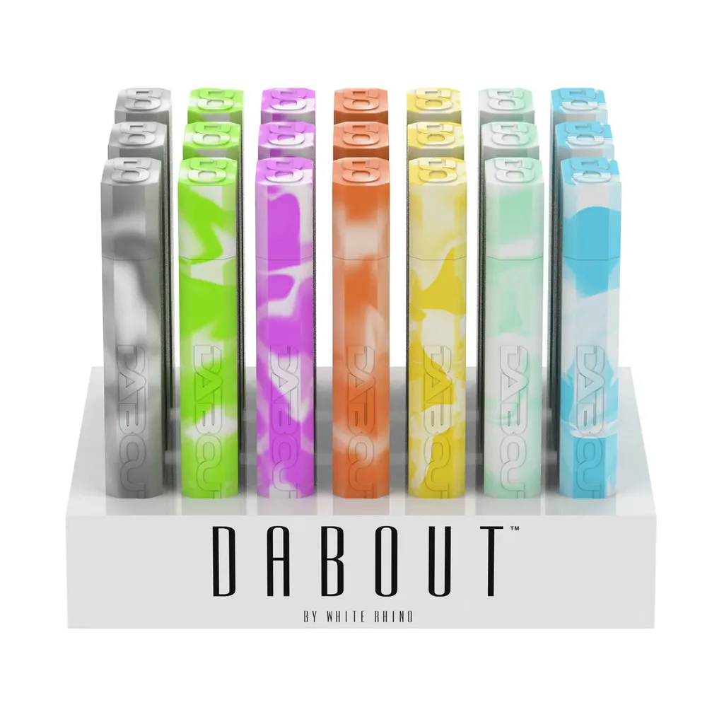 White Rhino Silicone Glow in the Dark Dab Straw Tool Each