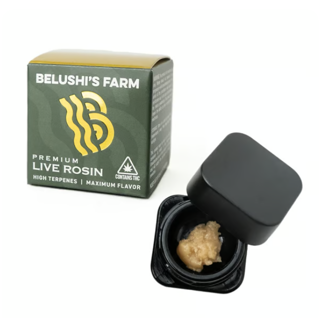 Belushi's Farm Garlic Mntz Solventless Concentrate, 1g Live Rosin