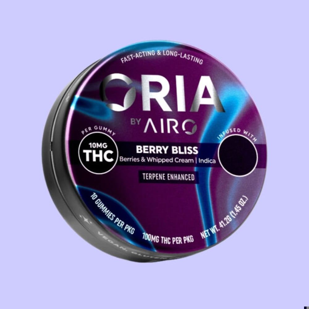 Oria Berry Bliss Gummy Candy Edible, 100mg, 10pk