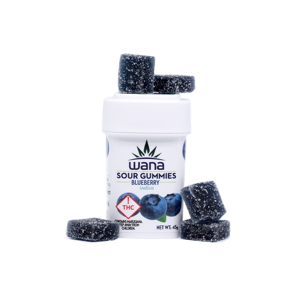 Wana Classic Blueberry Gummy Candy Edible, 100mg, 10pk