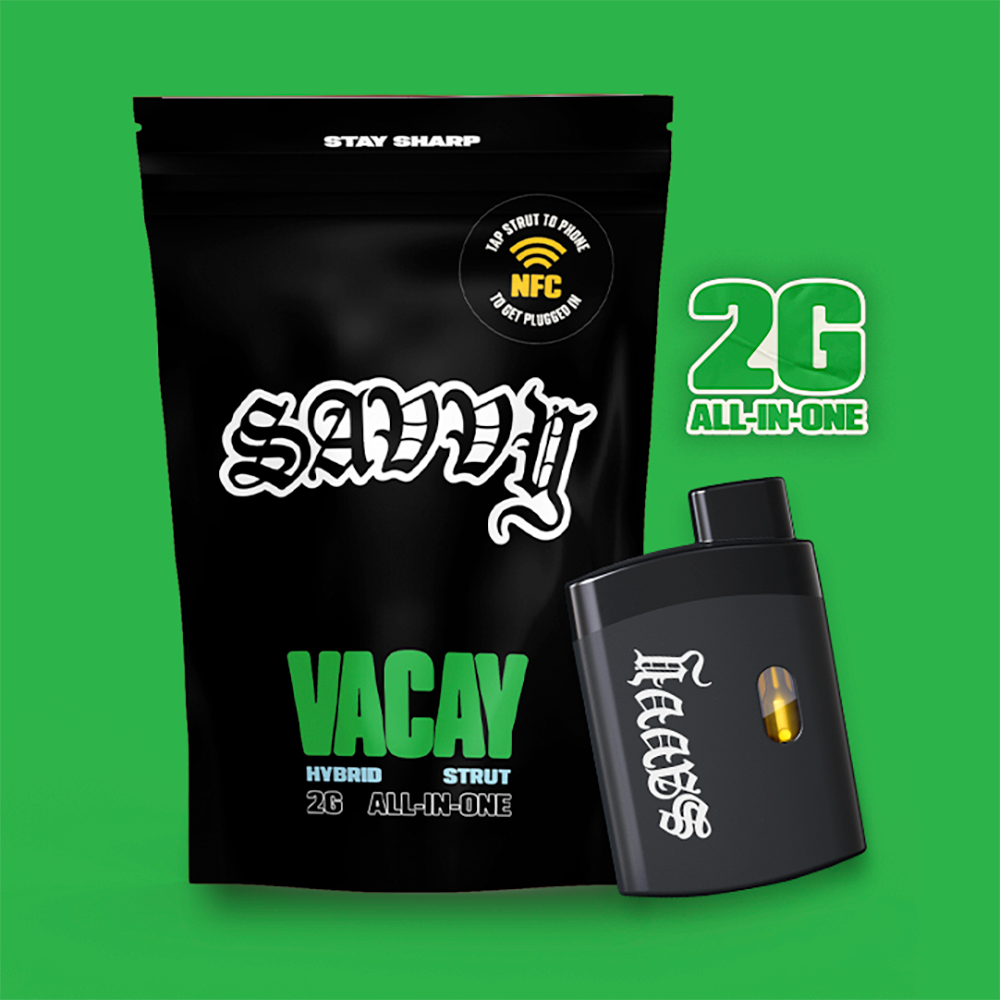 Savvy Peaches & Cream All-In-One Vape, 2g