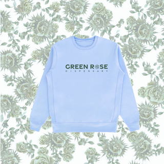Seafoam Blue Crewneck Green Rose