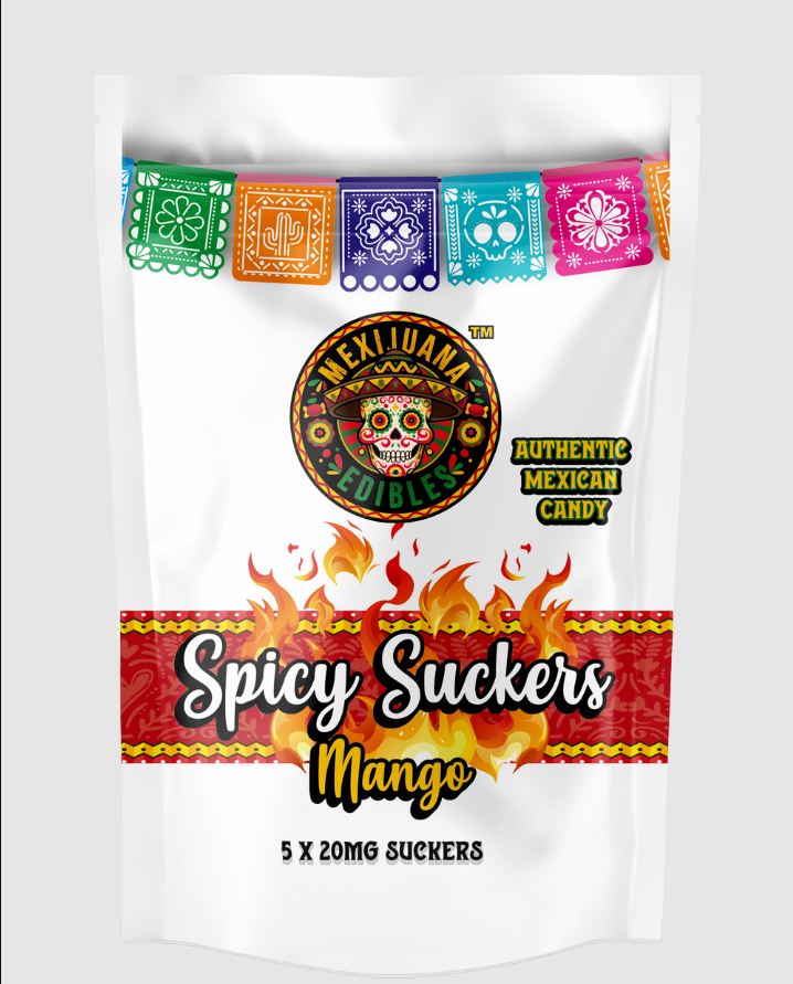 Mexijuana Spicy Mango Suckers 100mg 5pk