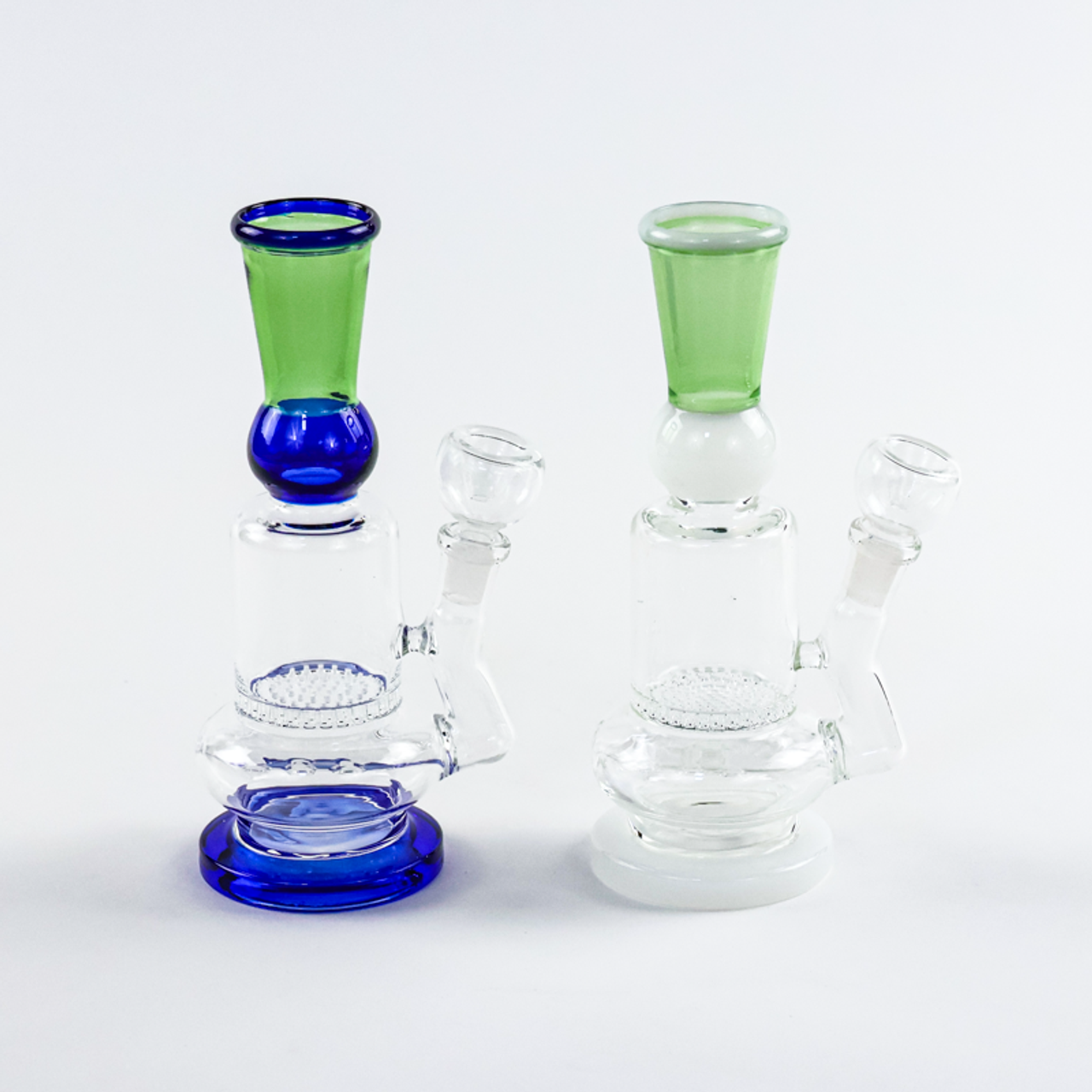 9" Honeycomb Ball Flare Mouth Bong with Flower Bow Green Dragon Accessories