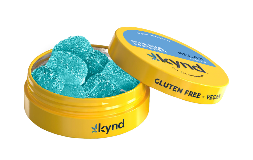 Kynd Relax Sour Blue Raspberry | 10 Pack 100mg | 10mg ea