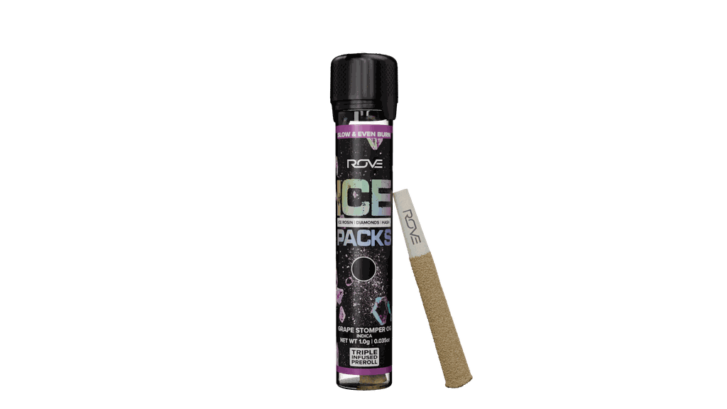 Rove Ice Pack Grape Stomper OG Infused Pre-Roll Single, 1g, 1pk