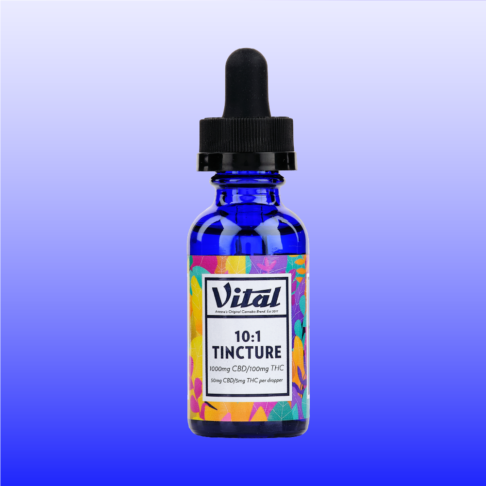 Vital 10:1 CBD:THC Dropper Oil Based Tincture, 100mg Oil Based