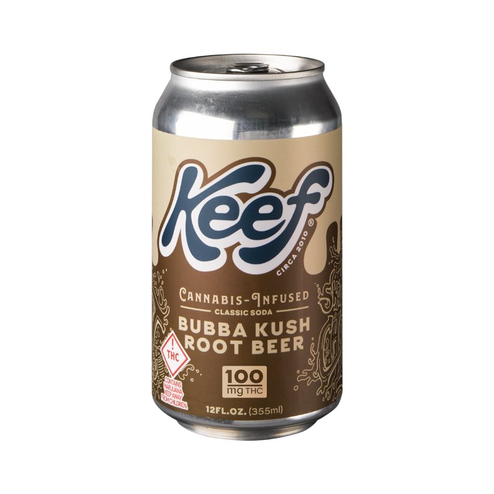 KEEF Root Beer Soda Beverage Edible, 100mg, 1pk