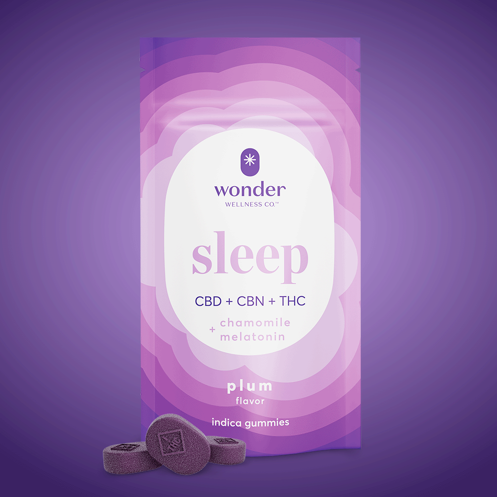 Wonder Sleep Plum 1:1:1 CBD:CBN:THC Gummy Candy Edible, 100mg, 20pk