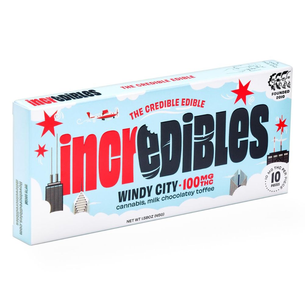 incredibles Windy City Bar Chocolate Candy Edible, 100mg, 1pk