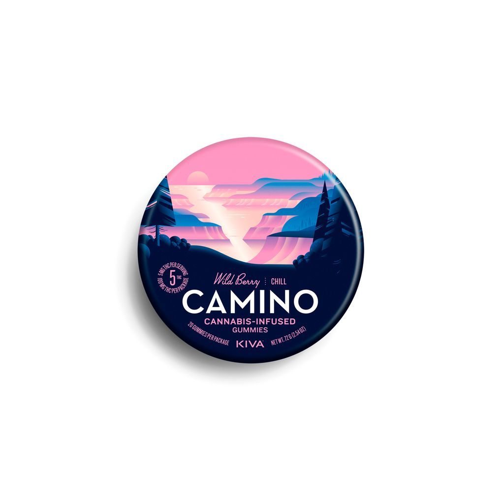 Kiva Camino Wild Berry Gummy Candy Edible, 100mg, 20pk