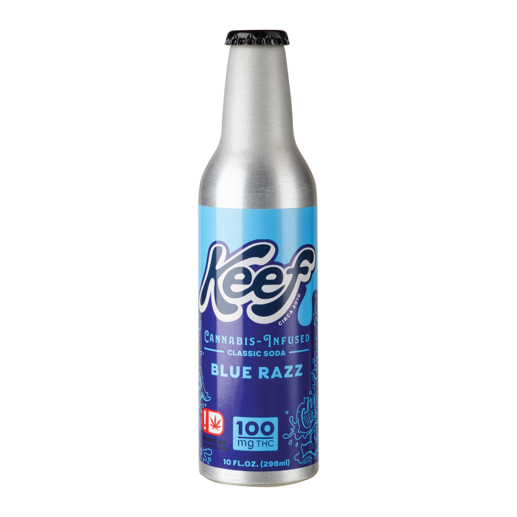 KEEF Blue Razz Soda Beverage Edible, 100mg, 1pk - image 2