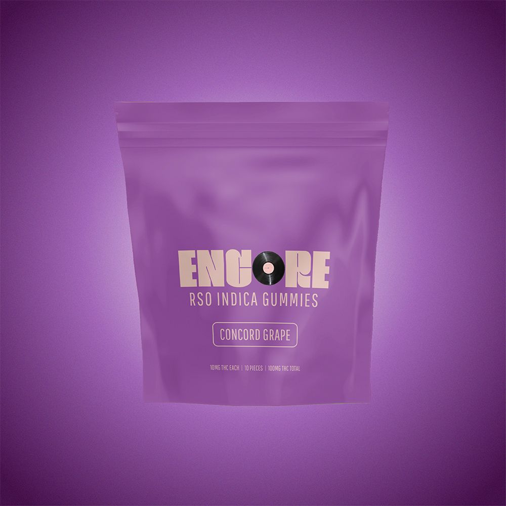 Encore Edibles Concord Grape RSO Gummy Candy Edible, 100mg, 10pk