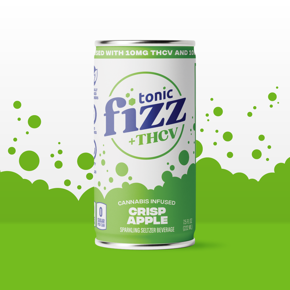 Tonic Fizz Crisp Apple 1:1 THCV:THC Drink Beverage Edible, 10mg, 1pk