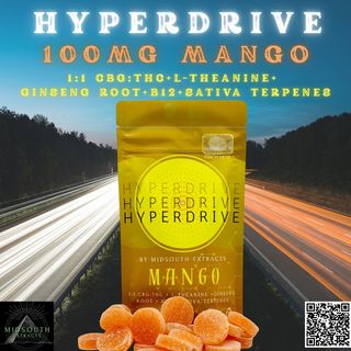 Gummies | Hyper Drive | Mango | 1:1 THC:CBG Mid South Extracts