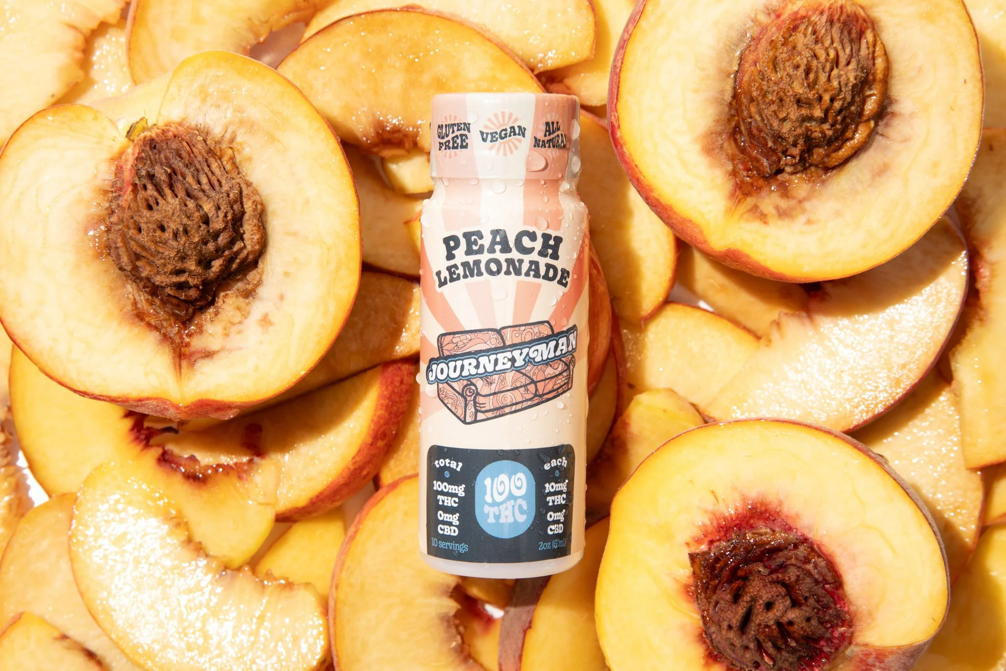 Journeyman Peach Lemonade Beverage 100mg 2oz