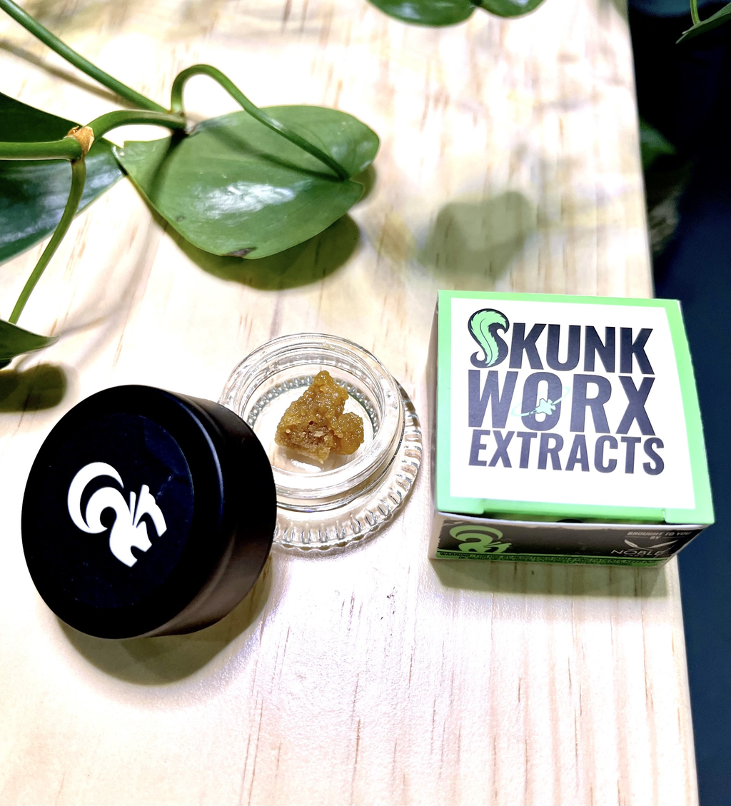 Skunk Worx Cured Resin | Champagne Patties 1g