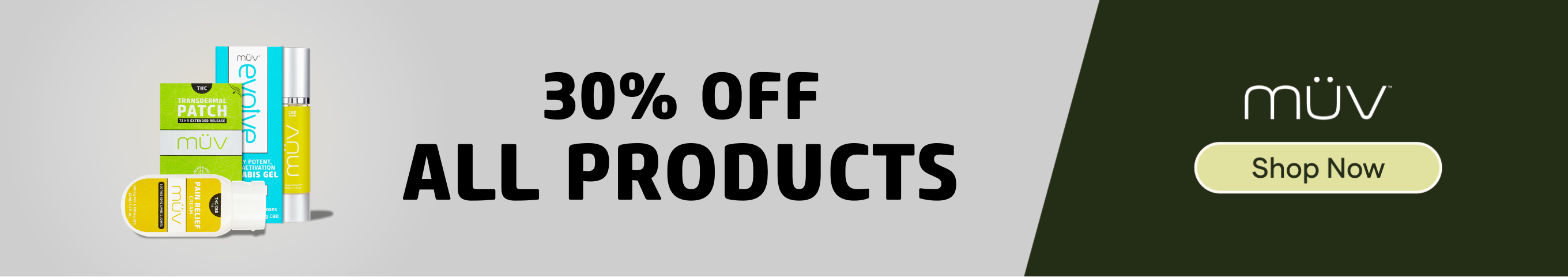 30% Off MÜV Topicals & Patches