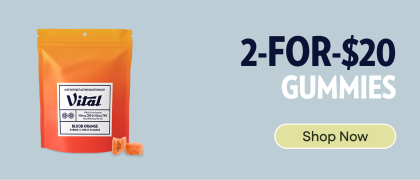 2-for-$20 Vital 100mg Gummies